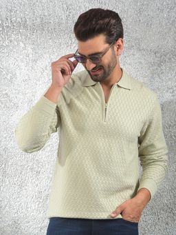 CRIMSOUNE CLUB - Men's Olive Jacquard Sweater