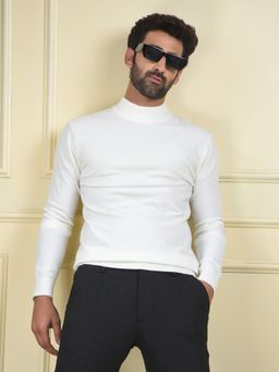 CRIMSOUNE CLUB - Men's Off White Jacquard Sweater