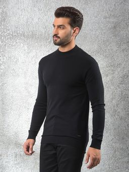 CRIMSOUNE CLUB - Men's Black Jacquard Sweater