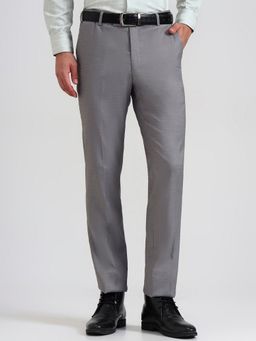 Metal - Men Grey Blended Slim Pant