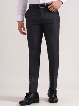 Greenfibre - Men Grey Viscose Blend Slim Pant