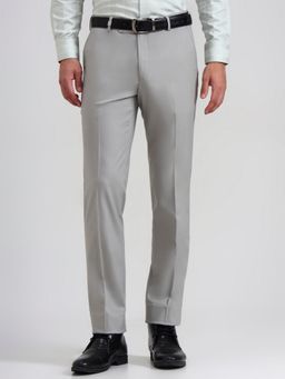 JB Studio - Grey Solid Formal Pant