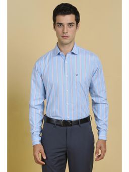 Allen Solly - Men Blue Slim Fit Stripes Full Sleeves Formal Shirt