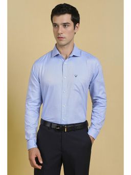 Allen Solly - Men Blue Slim Fit Solid Full Sleeves Formal Shirt