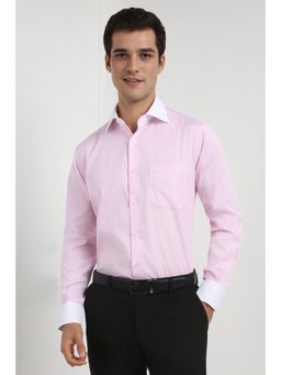 Allen Solly - Men Pink Regular Fit Stripes Full Sleeves Formal Shirt