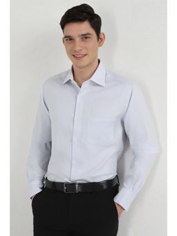 Allen Solly - Men Grey Regular Fit Textured Full Sleeves Formal Shirt