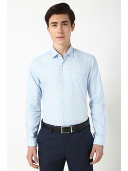 Peter England - Men Light Blue Regular Fit Formal Shirt