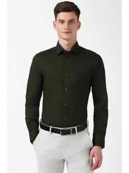 Peter England - Men Green Regular Fit Formal Shirt
