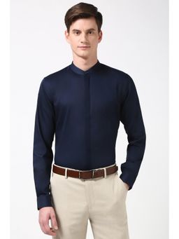 Peter England - Men Navy Blue Slim Fit Formal Shirt