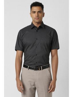 Van Heusen - Men Grey Regular Fit Print Half Sleeves Wedding Shirt