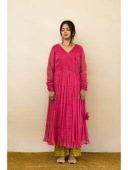 MITHI SUPARI - Pink Palash Sequined Angarakha Kurta
