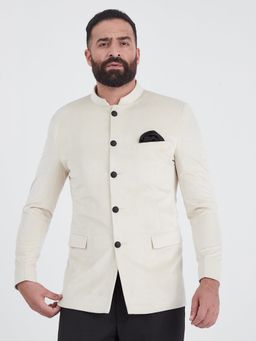 MR BUTTON - Me Beige Slim-Fit Bandhgala