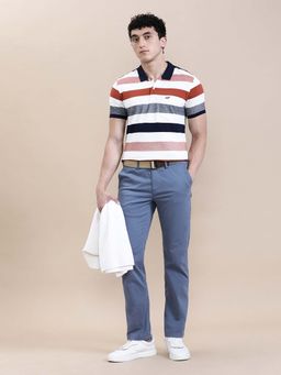 Crocodile - Men'S Regular Fit Multi Color Striped Slim Fit Polo T-Shirt