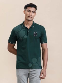 Crocodile - Men'S Regular Fit Chenille Embroidery Lycra Slim Fit Polo T-Shirt