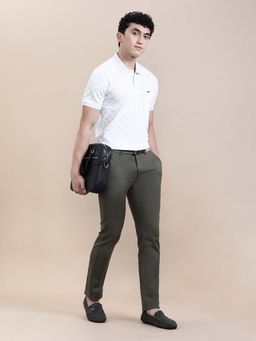 Crocodile - Men'S Regular Fit Leaf Motif Slim Fit Polo T-Shirt