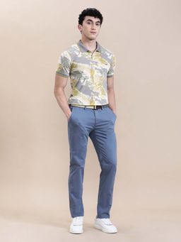 Crocodile - Men'S Regular Fit Slim Fit Beige Aop Polo T-Shirt