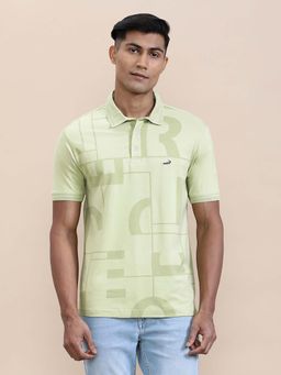 Crocodile - Men'S Regular Fit Slim Fit Green Solid Polo T-Shirt