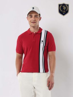 U.S. POLO ASSN. - Men'S Vertical Striped 135 Anniversary Polo T-Shirt