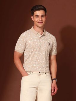 U.S. POLO ASSN. - Men'S Floral Printed Working Holiday Polo T-Shirt