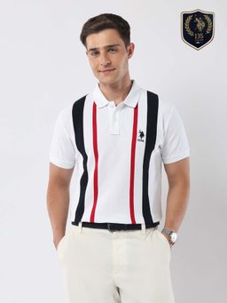 U.S. POLO ASSN. - Men'S Vertical Striped 135 Anniversary Polo T-Shirt