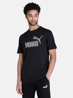 Puma - Graphics No 1 Logo Mens Black T-shirt