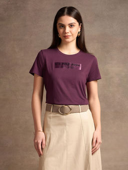 U.S. POLO ASSN. - Satin Sticker Print Cotton T-Shirt