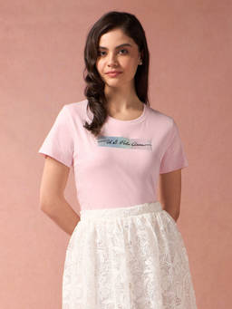 U.S. POLO ASSN. - Rainbow Sticker Print Cotton T-Shirt