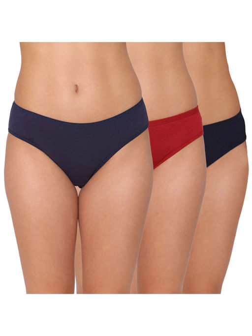 Groversons Paris Beauty Assorted Panties For Women - Multi-Color (Pack Of 3)