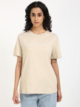 Calvin Klein - Women Beige Color T-Shirt