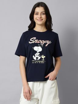 Free Authority - Women Peanuts Printed Regular Fit T-Shirt