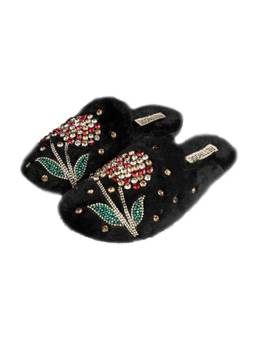 RETTROSE - Surkh Gul Fur Slippers