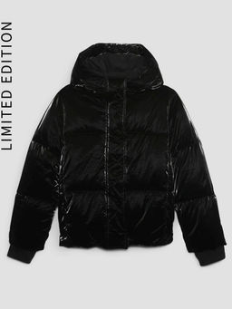 GAP - Black Girl's Quilted Hooded Puffer Jacket