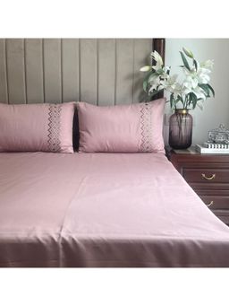 Sadyaska - Old Rose Diandra Cotton Rich Bedsheet (King)