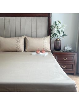 Sadyaska - Sand Diandra Cotton Rich Bedsheet (King)