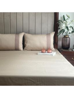 Sadyaska - Sand Lisse Cotton Rich Bedsheet (King)