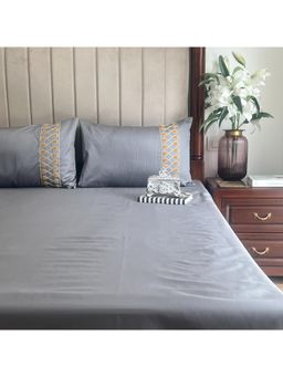 Sadyaska - Dark Grey Zenith Cotton Rich Bedsheet (King)