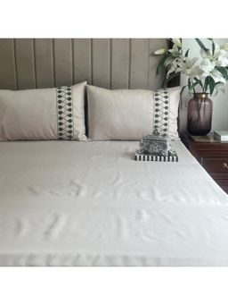 Sadyaska - Ivory Zenith Cotton Rich Bedsheet (King)