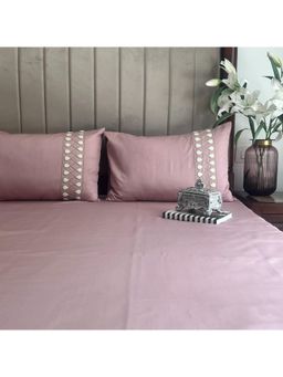 Sadyaska - Old Rose Zenith Cotton Rich Bedsheet (King)