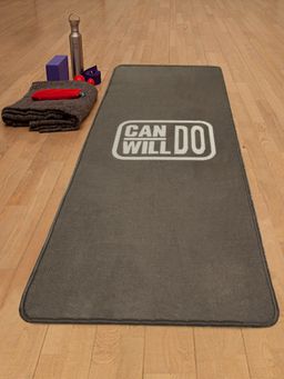Saral Home - Hand Woven Microfiber Washable Yoga Mat-Grey-70X170 Cm