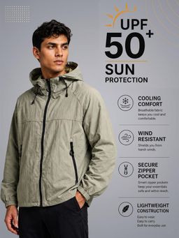 CHKOKKO - Men's Lightweight Hooded Windcheater Jacket With Zipper Pockets