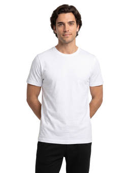 Park Avenue - Men Pure Cotton Solid White T-Shirt