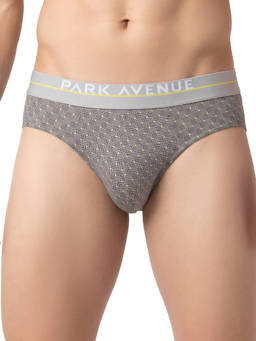 Park Avenue - Men Cotton Blend Grey Printed Brief