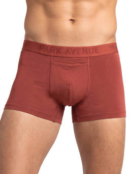 Park Avenue - Men Modal Blend Solid Dark Maroon Boxer Brief
