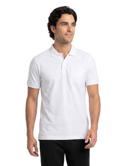 Park Avenue - Men's Regular Fit Solid White Polo T-Shirt