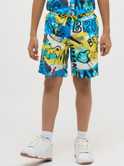 Jack & Jones Junior - Multi Color Printed Cotton Shorts