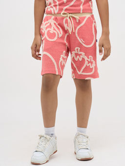 Jack & Jones Junior - Pink Jacquard Cotton Shorts