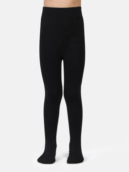 NEXT2SKIN - Black Kids Winter Warm Ultra Soft Fur Stretchable Thermal Stockings