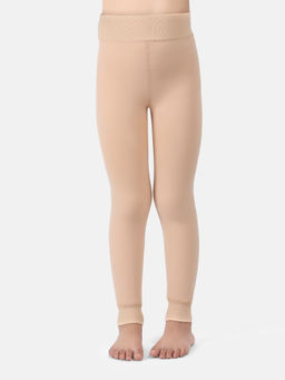 NEXT2SKIN - Beige Kids Winter Warm Ultra Soft Fur Stretchable Thermal Footless Stockings