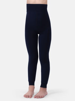 NEXT2SKIN - Navy Blue Kids Winter Warm Ultra Soft Fur Stretchable Thermal Footless Stockings