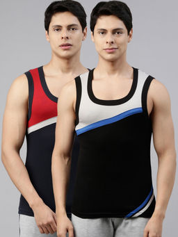Dixcy Scott - Mens Trendy Gym Vest Body Fit Solid Innerwear (pack Of 2)